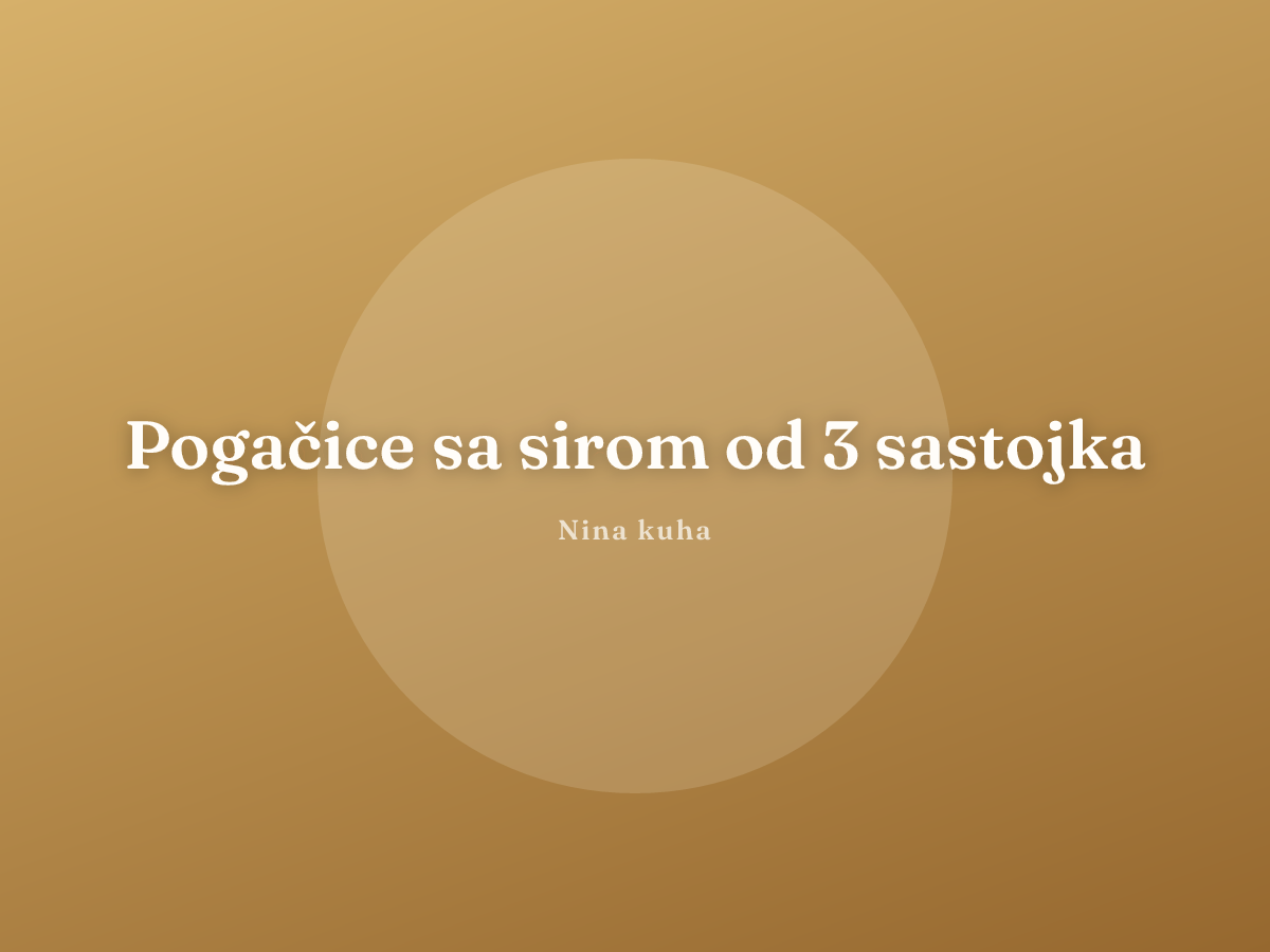 Pogačice sa sirom od 3 sastojka